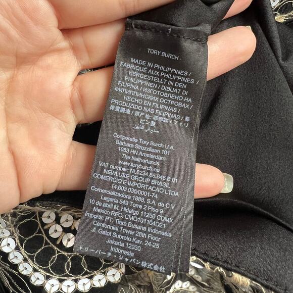 NWT Tory Burch Satin Trimmed Embellished Organza Jacket - Picture 10 of 11